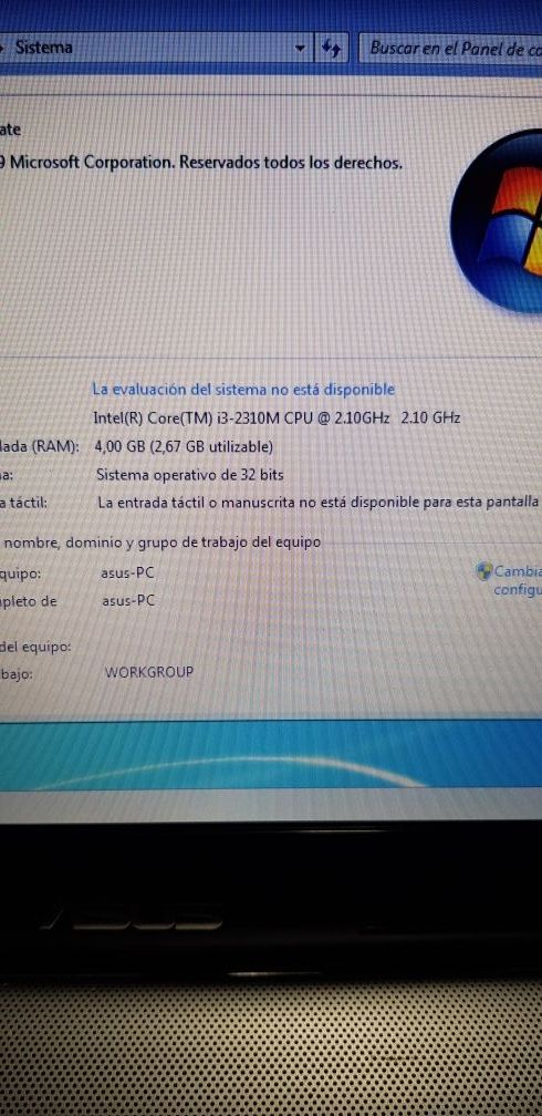 portátil Asus n53s i3 4gb ram 500gb