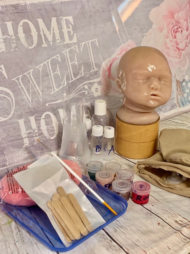 Cabeza silicona en blanco