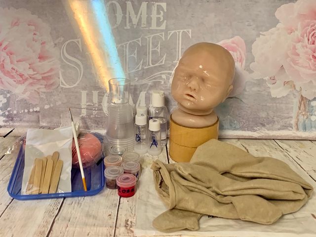 Cabeza silicona en blanco