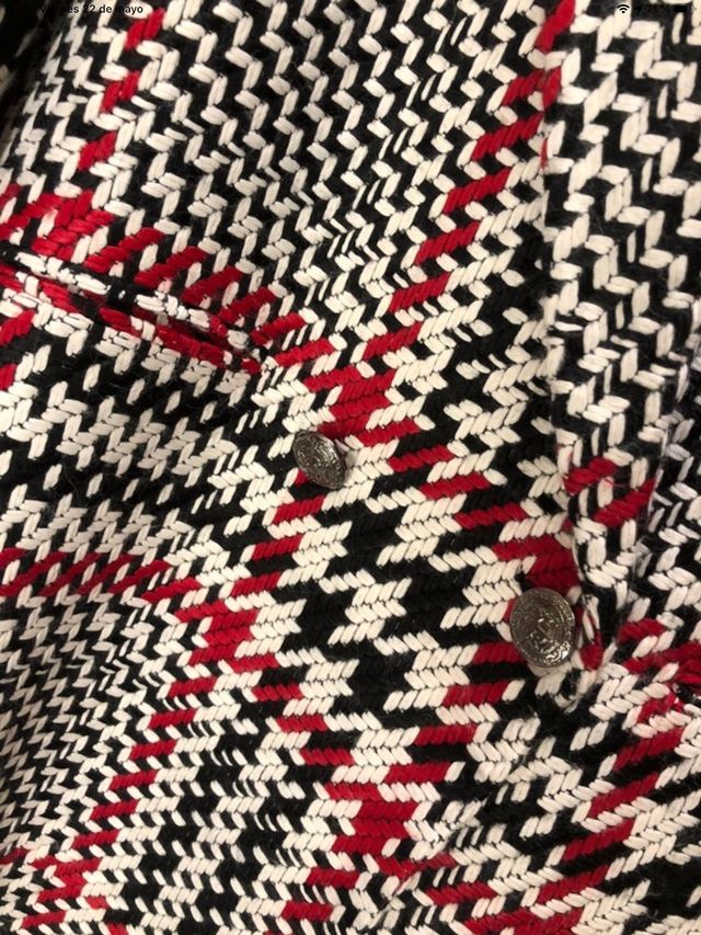 Abrigo Zara cuadros Xs