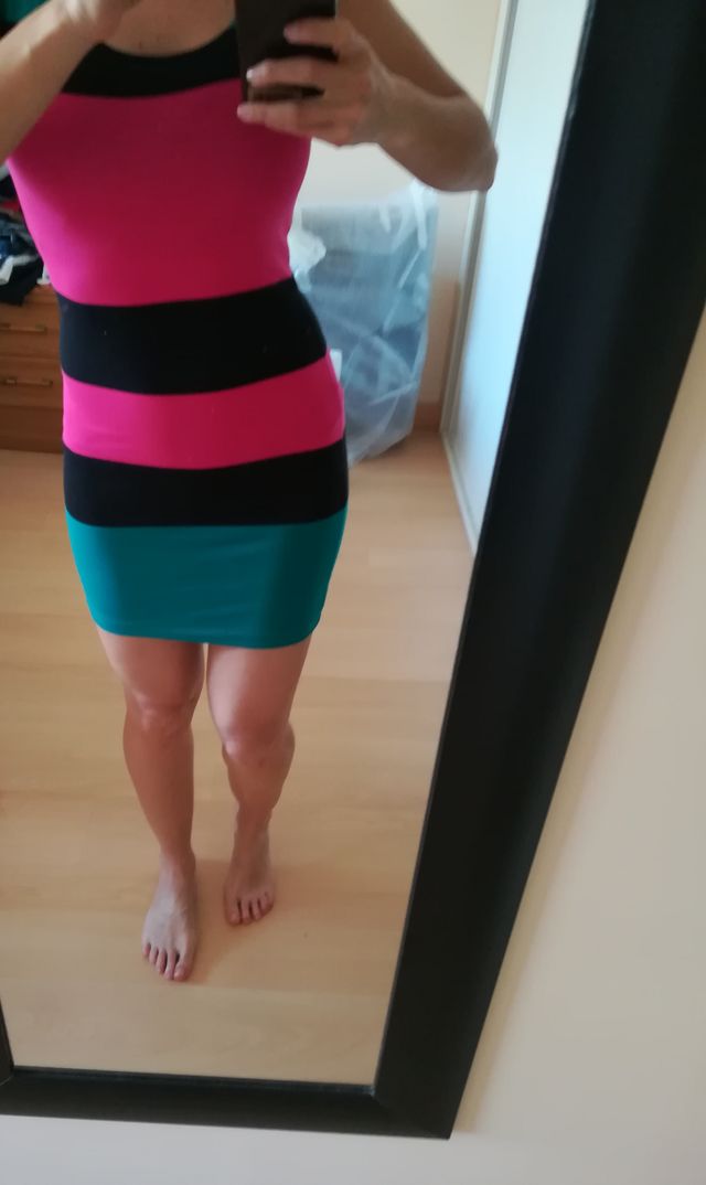 Vestido mini rayas . talla Xs sin estrenar