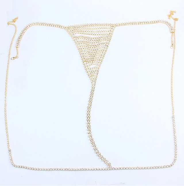 Tanga cadena diamantes