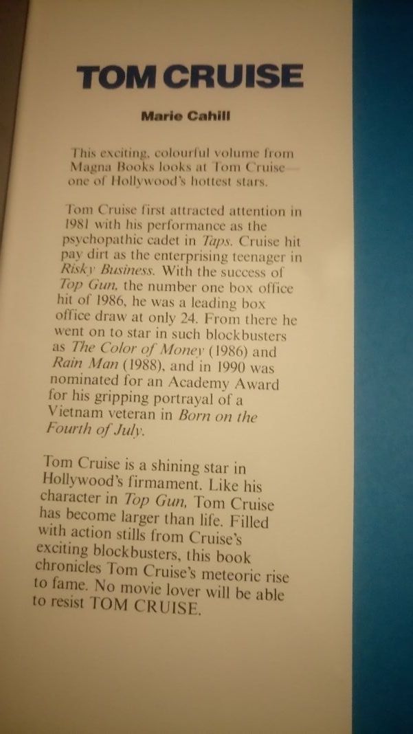 Libro Tom Cruise en inglés