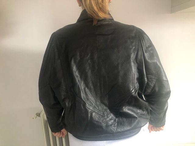 Chaqueta cuero mujer. Años 80