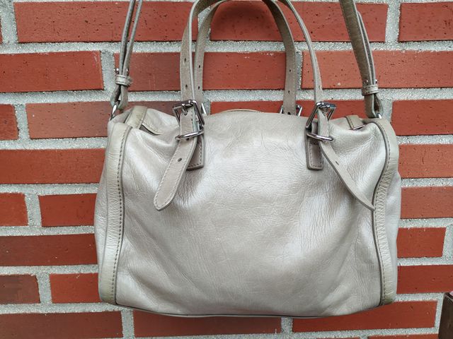 Bolso piel gris piedra Bimba Y Lola