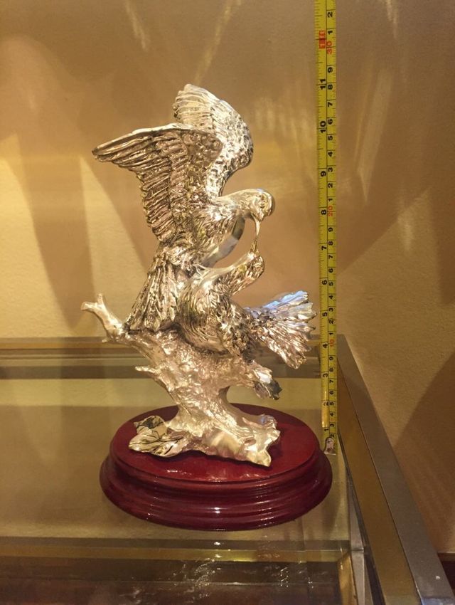 Figura pájaros plata de ley