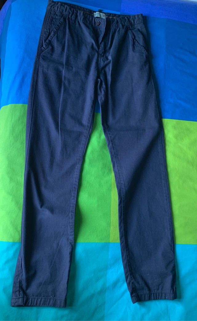 Pantaloni chino Zara blu marino