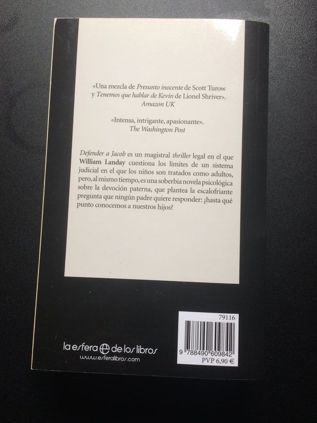 Libro Defender a Jacob de William Landay