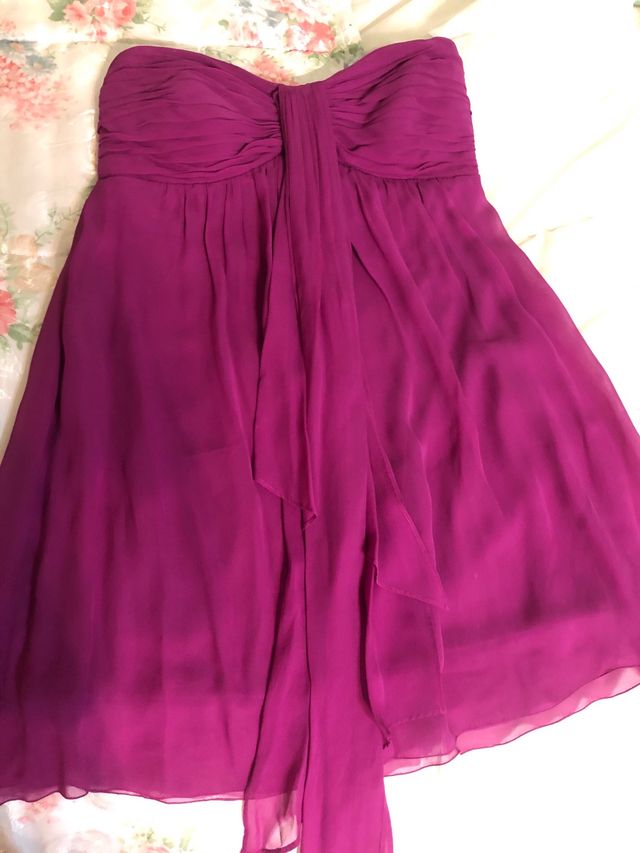 Vestido fucsia bouganvilla seda M