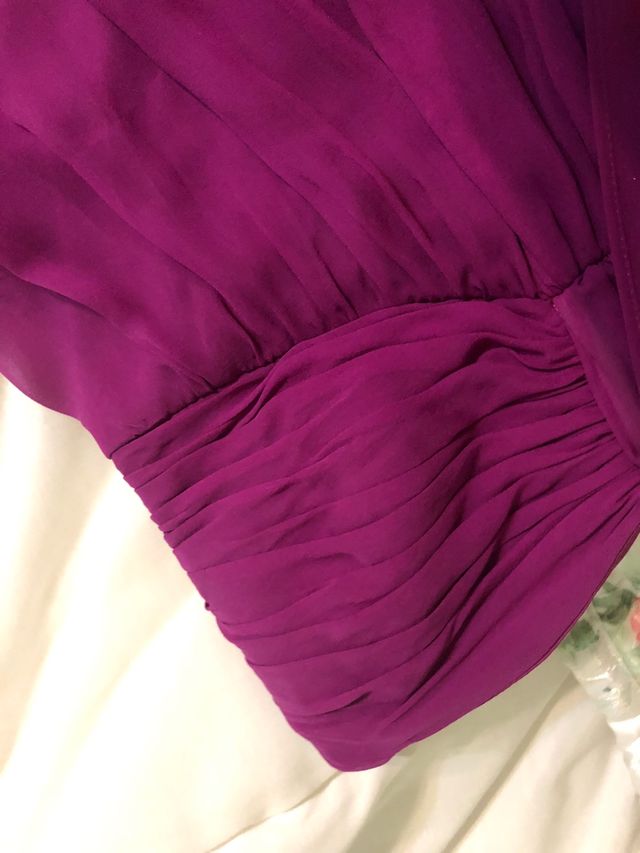 Vestido fucsia bouganvilla seda M
