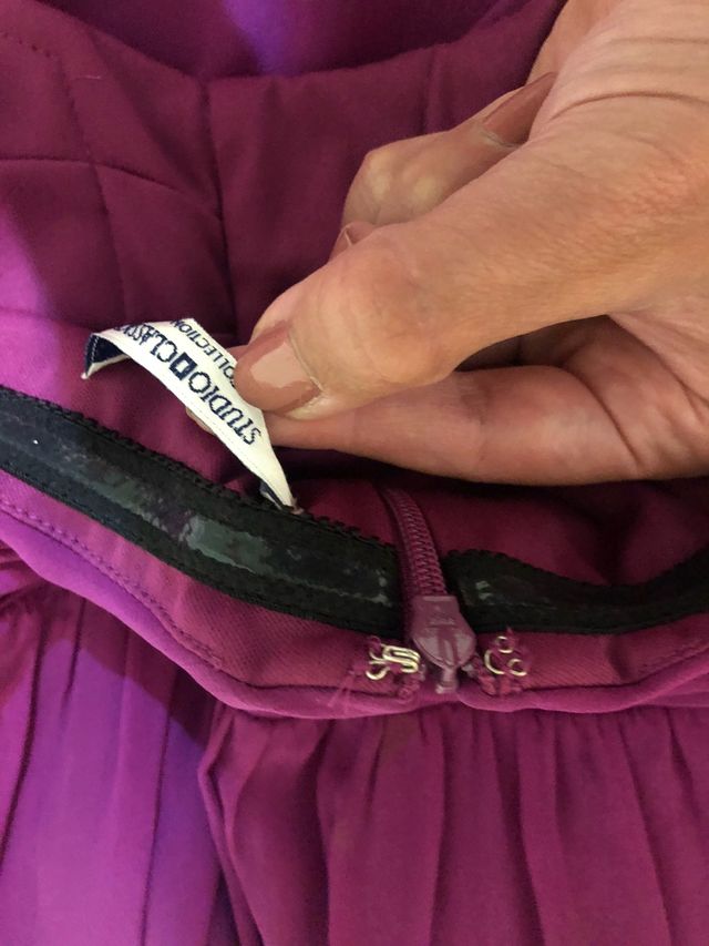 Vestido fucsia bouganvilla seda M