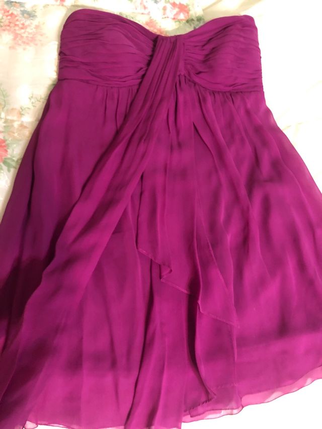Vestido fucsia bouganvilla seda M