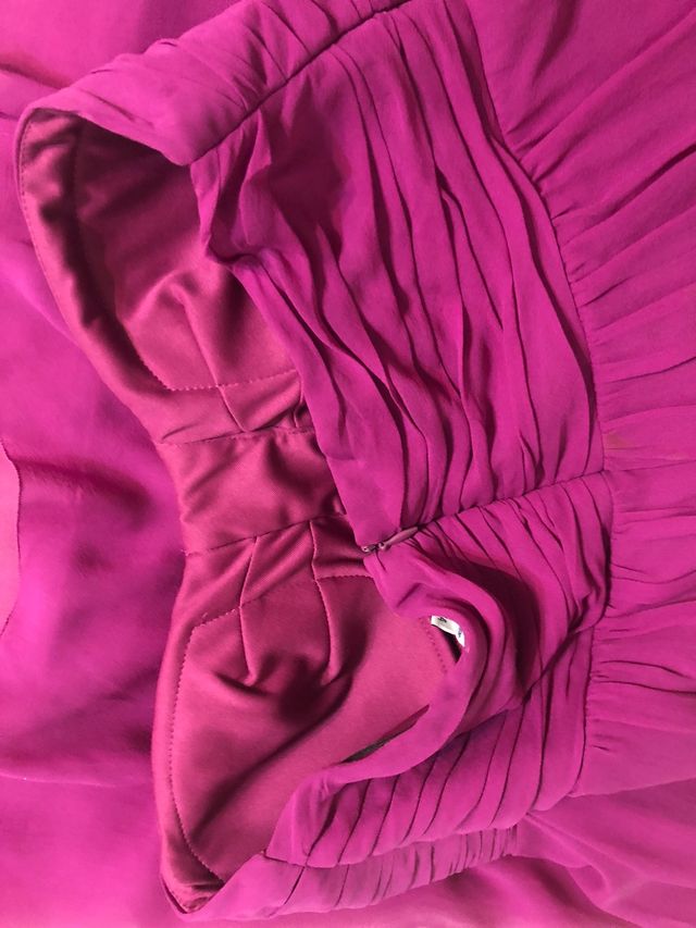 Vestido fucsia bouganvilla seda M