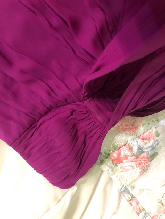 Vestido fucsia bouganvilla seda M