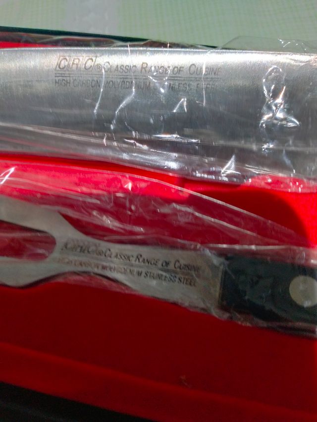 Tenedor trinchador y cuchillo nuevo CRC