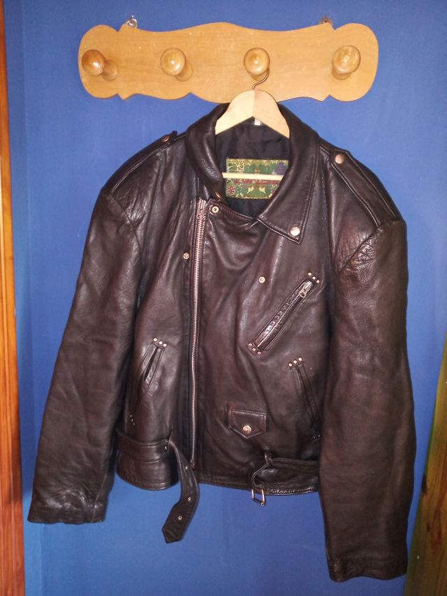 chaqueta de cuero años 90