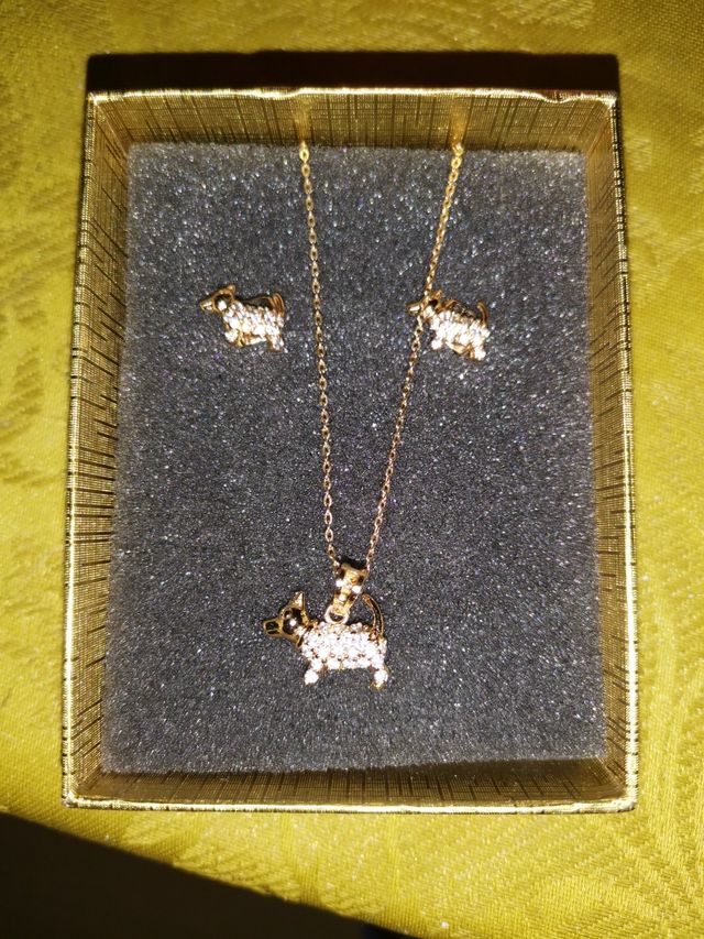 Conjunto chapado en oro