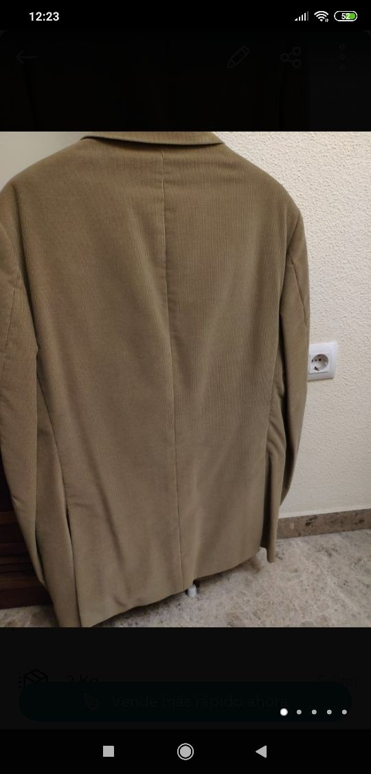 Micropana blazer beige Massimo Dutti