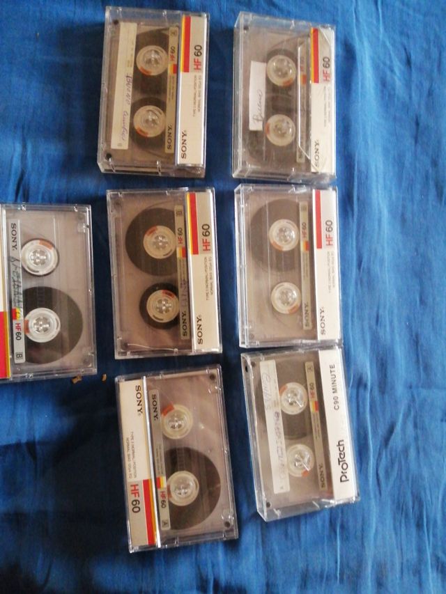 10 fitas cassete Sony 1980 hf60 em caixa