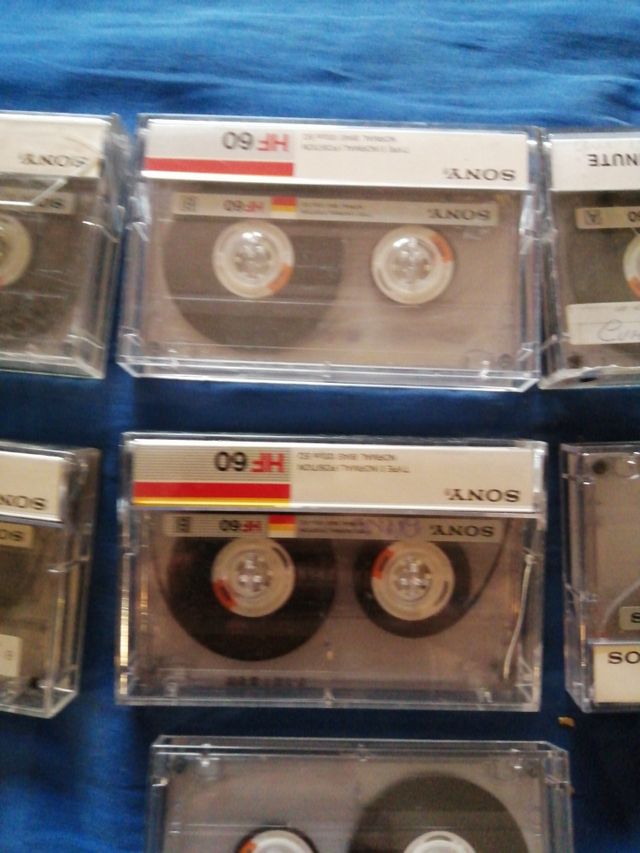 10 fitas cassete Sony 1980 hf60 em caixa