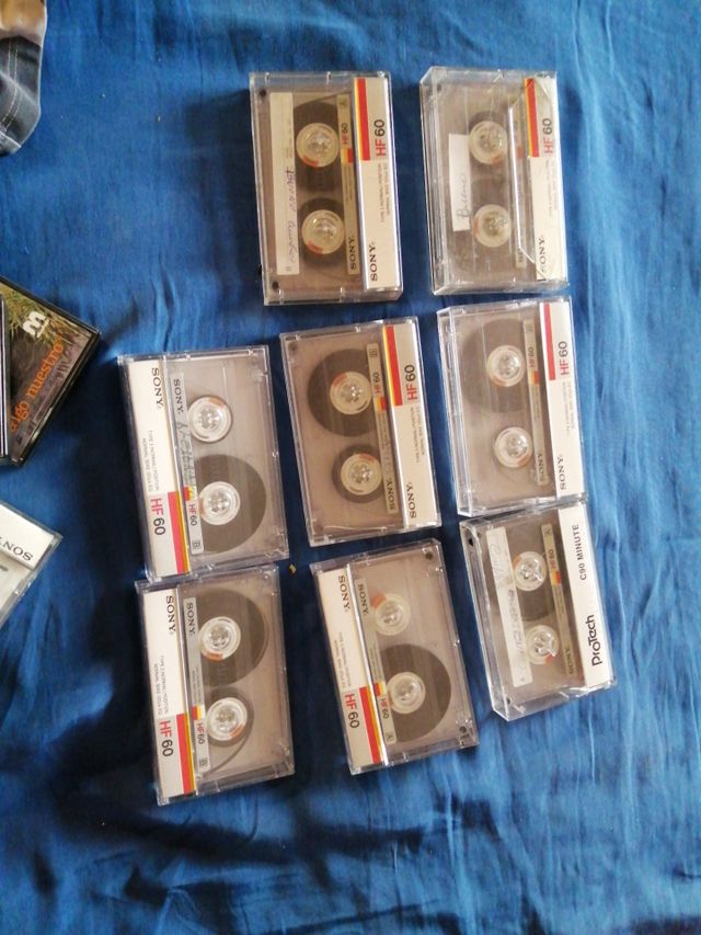 10 fitas cassete Sony 1980 hf60 em caixa