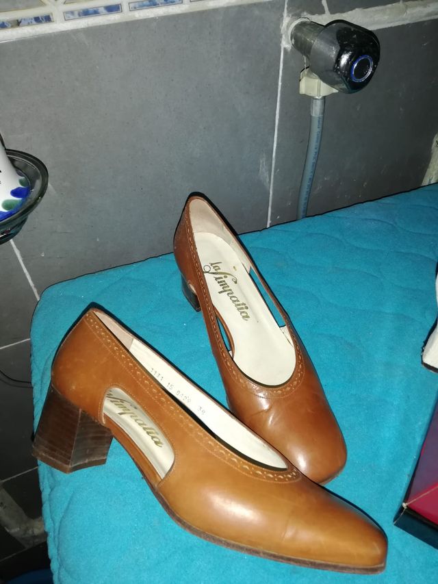 zapatos señora de piel