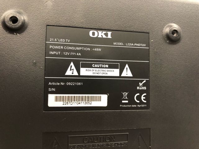 TV Y MONITOR OKI CON DVD INTEGRADO 22''