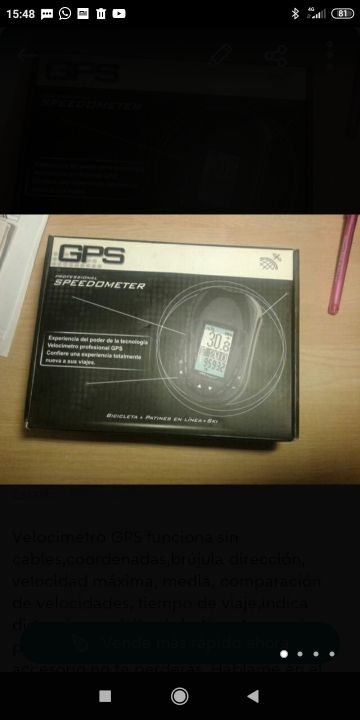 Velocímetro GPS a pilas.