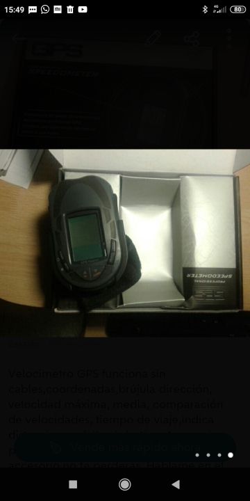 Velocímetro GPS a pilas.