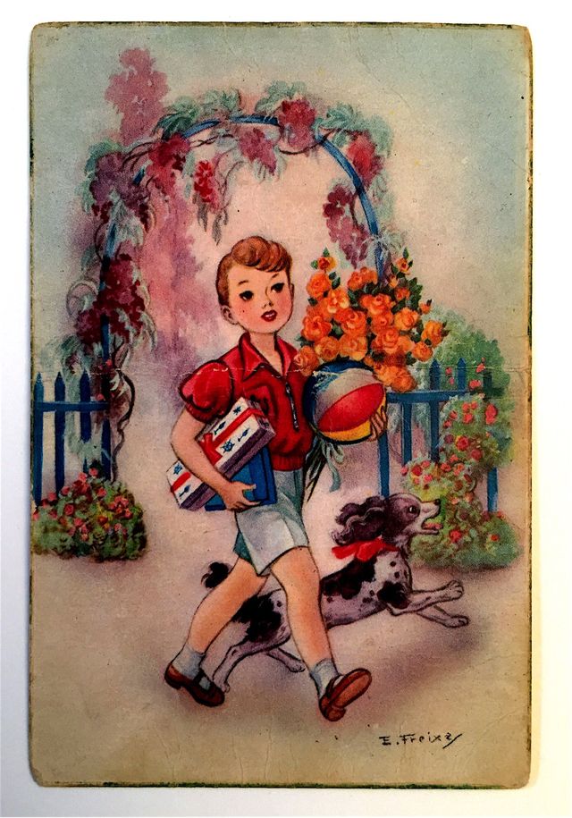 Postales antiguas años 40.