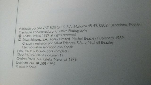 Enciclopedia Fotografía Creativa, Salvat, Kodak