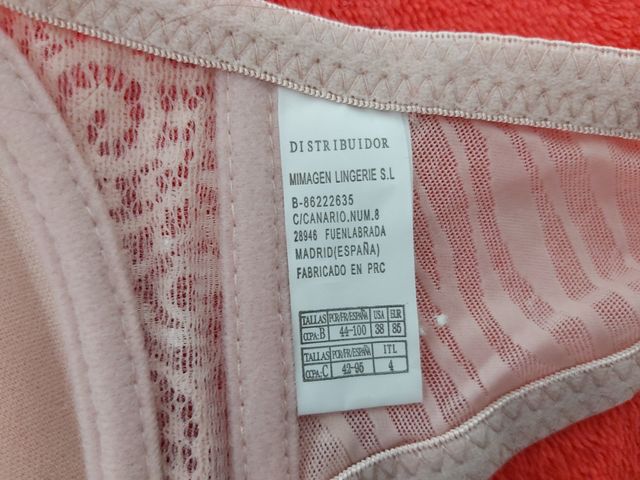 Sujetador A ESTRENAR, color Rosa Palo.