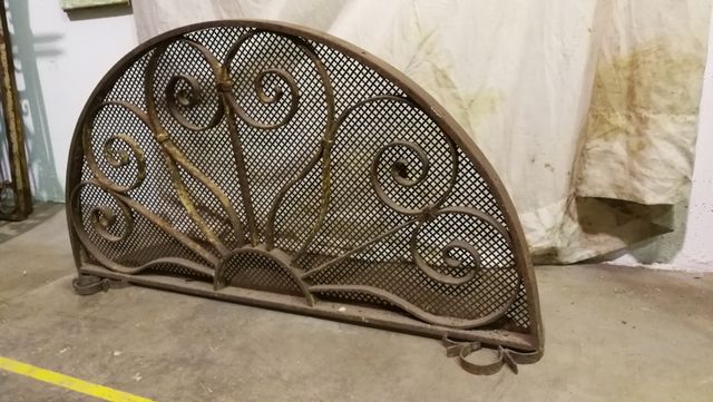Pantalla chimenea quita chispas hierro forjado de segunda mano por 304