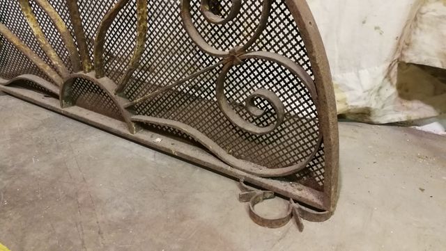 Pantalla chimenea quita chispas hierro forjado de segunda mano por 304