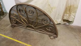 Pantalla chimenea quita chispas hierro forjado de segunda mano por 304