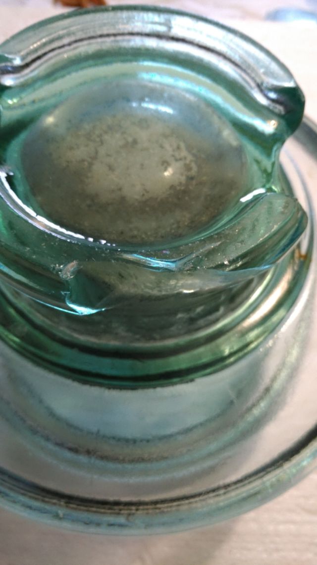 Jícara, aislante eléctrico. Industrial, vintage.