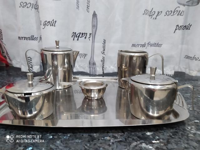 Juego de Café y Te. Acero inox de 10 piezas