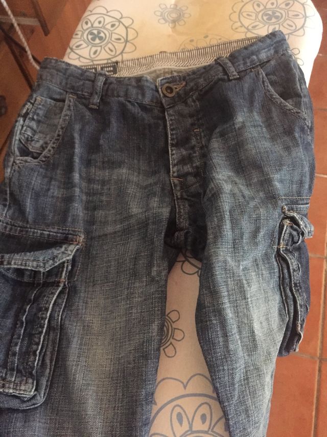 Pantalón pirata tejano