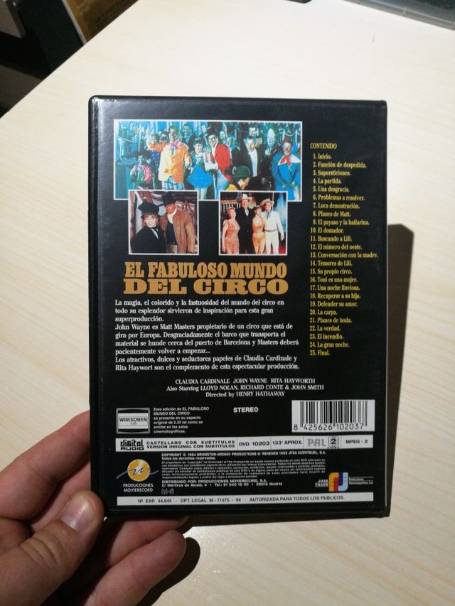 DVD el fabuloso mundo del circo
