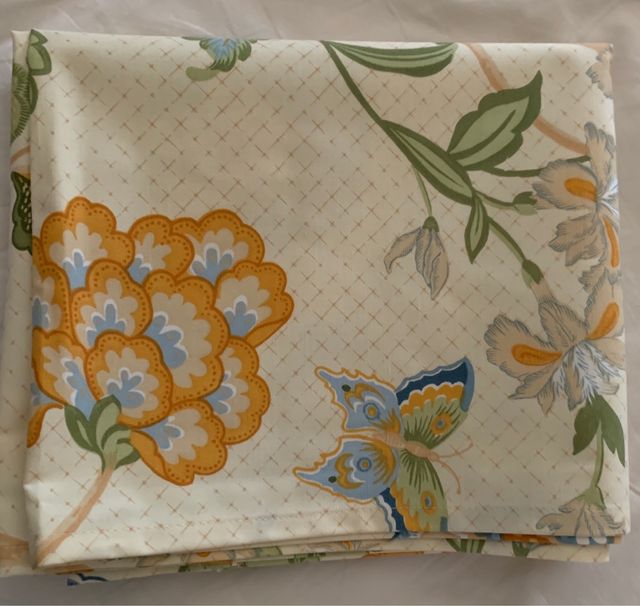 Cortina canutillo tela flores del KA.