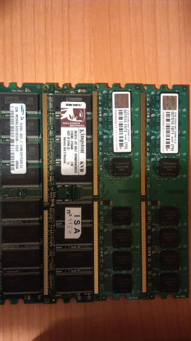 Módulos de memoria RAM DDR3,DDR2, DDR, SDRAM y EDO