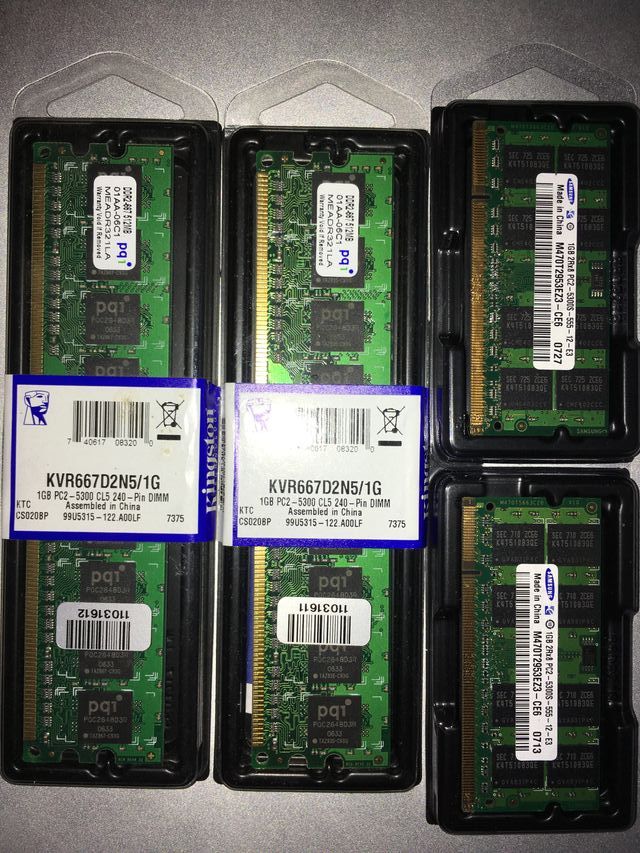 Módulos de memoria RAM DDR3,DDR2, DDR, SDRAM y EDO