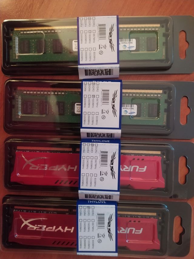 Módulos de memoria RAM DDR3,DDR2, DDR, SDRAM y EDO