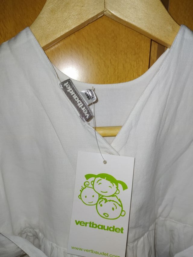 Vestido verano bebé blanco niña NUEVO A ESTRENAR