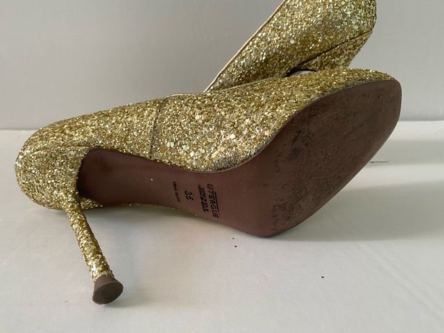 Zapatos glitter dorado uterque
