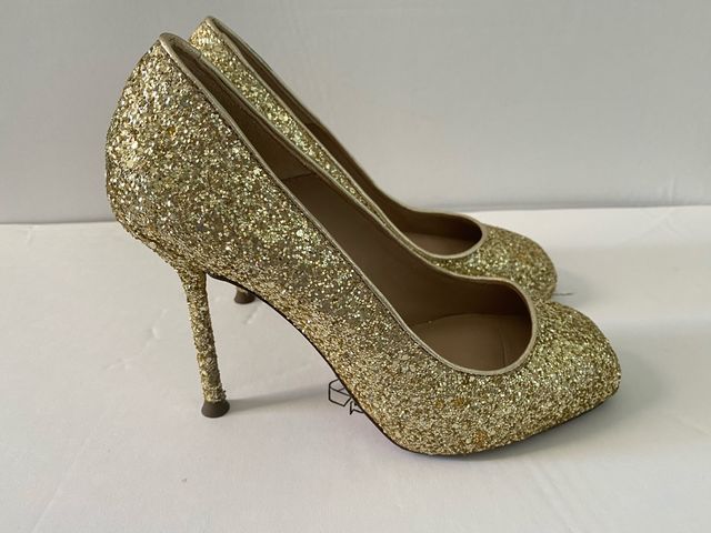 Zapatos glitter dorado uterque