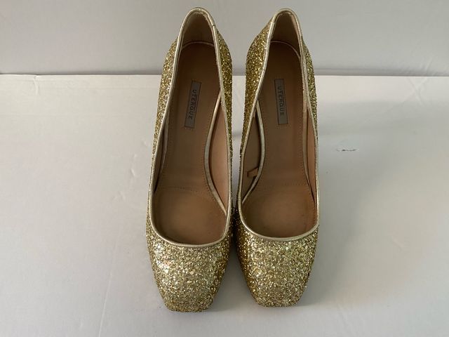 Zapatos glitter dorado uterque