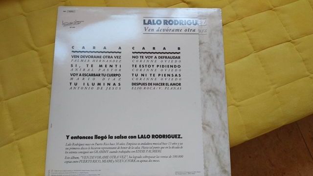 Vinilo Lalo Rodriguez - Devorame otra vez