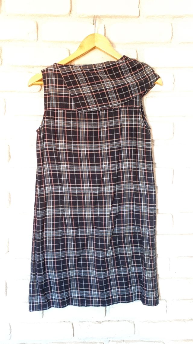 Vestido de cuadros Blanco