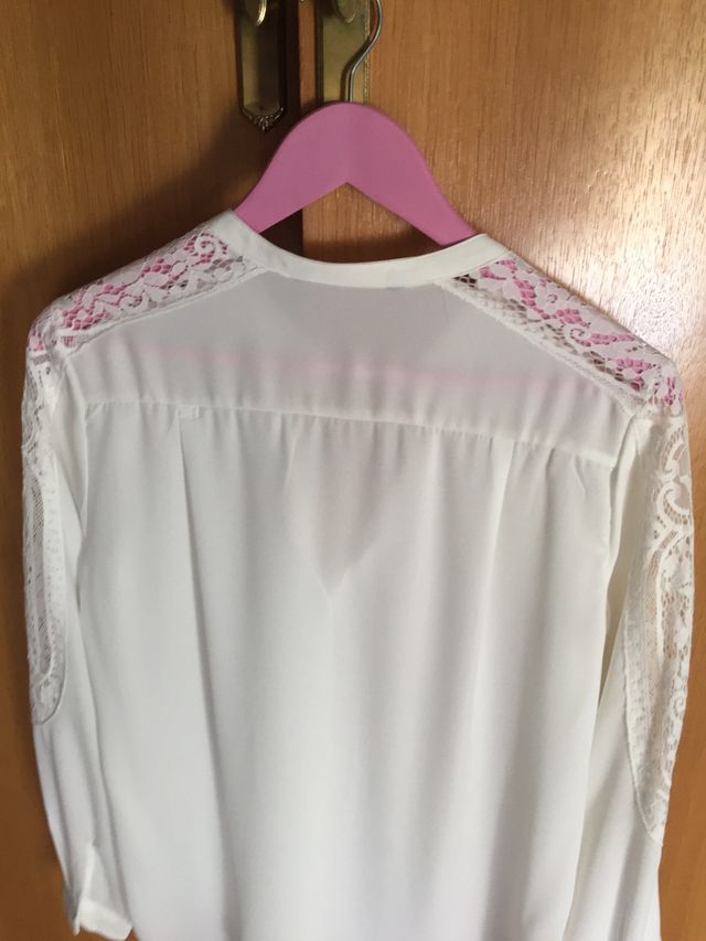 Camisa con encaje blanca Elegante T/42-44